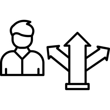 İş ve takım çalışması vektör simgesi. satır simgesi