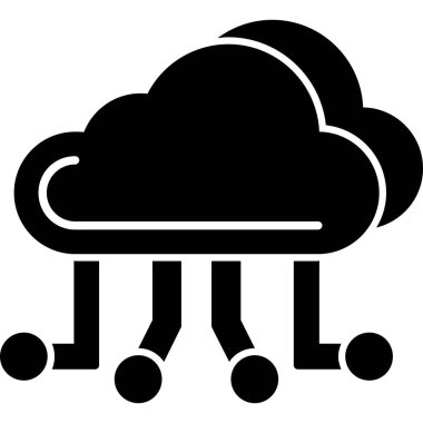 Bulut simgesi vektör illüstrasyonu
