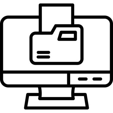 Bilgisayar. Web simgesi basit illüstrasyon