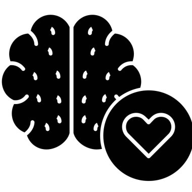 Beyin. Web simgesi basit illüstrasyon