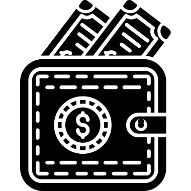 cüzdan ikonu vektör illüstrasyonu