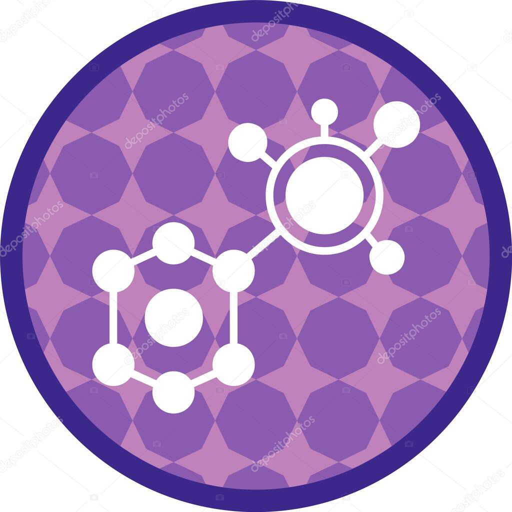 Molecule Icon, Simple Vector Illustration For Web Use