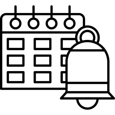 Takvim Tarihi simgesi, vektör illüstrasyonu