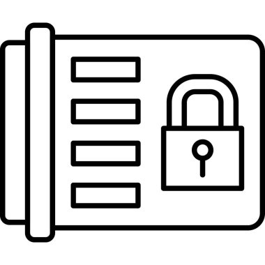 ikon vektör illüstrasyonunu kilitle