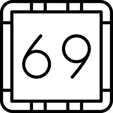 Sekiz numaralı simge vektör illüstrasyonu