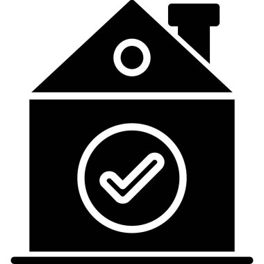 Ev. Web simgesi basit illüstrasyon