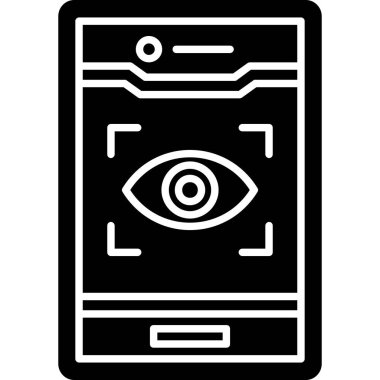 mobil tarama simgesi vektör çizimi