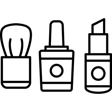 Kozmetik şişe vektör çizgisi simgesi