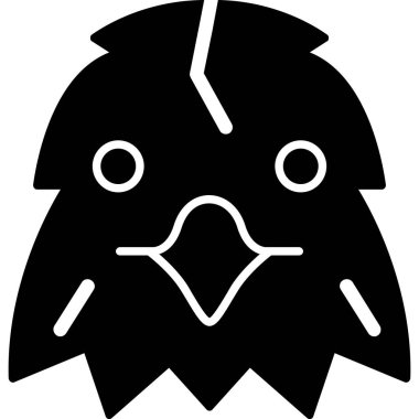 Kuş kuşu simgesi katı biçimde