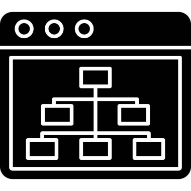 bilgisayar izleme simgesi, vektör illüstrasyonu