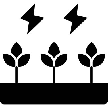 bitki yetiştirme simgesi ana hat biçiminde