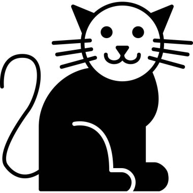 kedi hayvan memelisi simgesi taslak biçiminde
