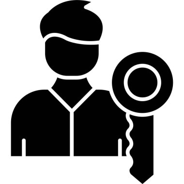 avatar erkek kişi simgesi katı biçimde