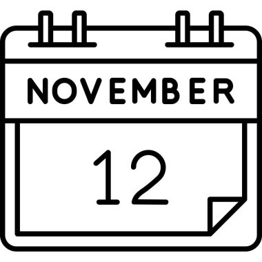 Kasım 21 ikon vektör illüstrasyonlu takvim