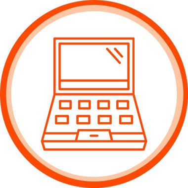 Web kullanımı için Laptop Simgesi, Basit Vektör İllüstrasyonu