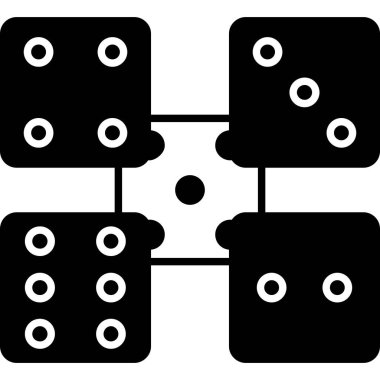 Domino simgesi vektör illüstrasyonu