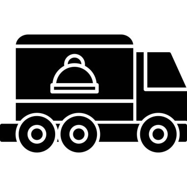 Kamyon ikonu. vektör illüstrasyonu