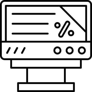 bilgisayar izleme simgesi, vektör illüstrasyonu