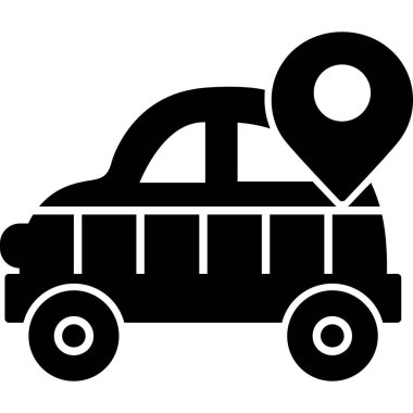 araba konumu simgesi - taslak biçimi