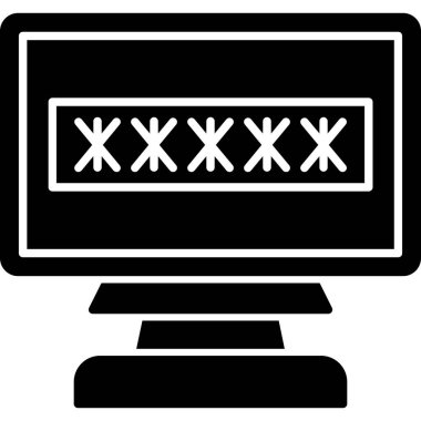 bilgisayar parola simgesi, basit biçim