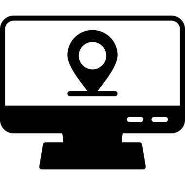 gps konum pin simgesi ana hat biçiminde