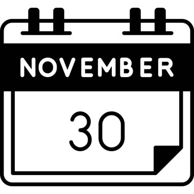 Kasım 20 - takvim simgesi - vektör illüstrasyonu