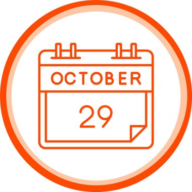 29 Ekim Simgesi, Web Kullanımı için Basit Vektör İllüstrasyonu