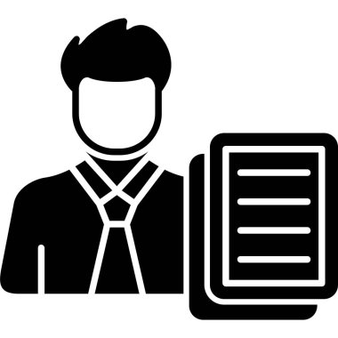 iş adamı simgesi, vektör illüstrasyonu