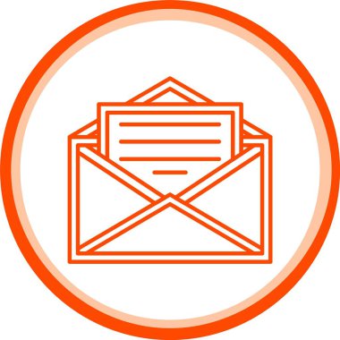 e- posta simgesi. ana hatlı vektör illüstrasyonu, ağ simgesi