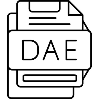 dosya biçimi simgesi, vektör illüstrasyonu