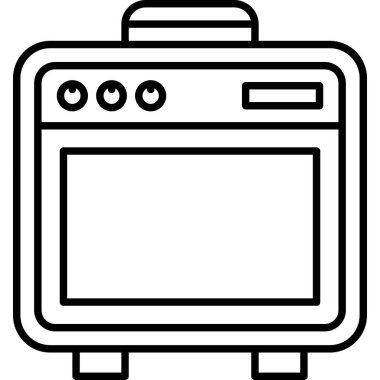 Fırın. Web simgesi basit illüstrasyon