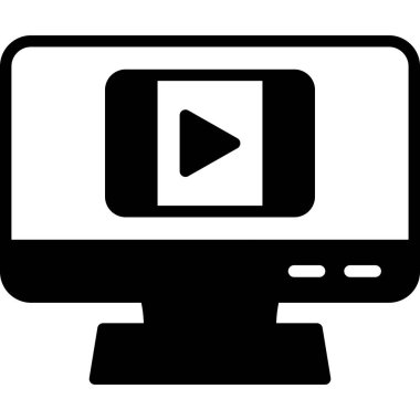 video simgesi vektör illüstrasyonu