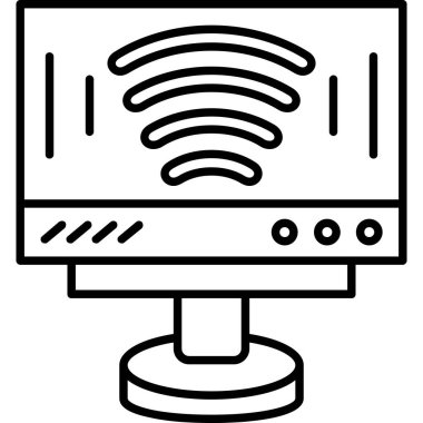 Kablosuz. Web simgesi basit illüstrasyon