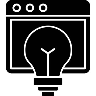 Bir fikrim var. Web simgesi basit illüstrasyon