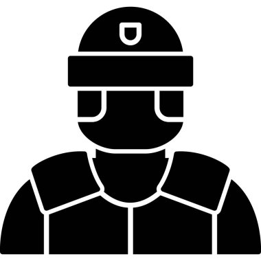Polis memuru simgesi, basit vektör çizim
