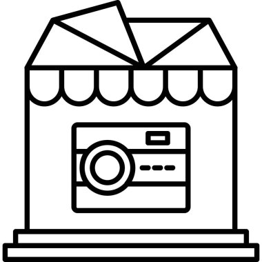 Dükkan. Web simgesi basit illüstrasyon