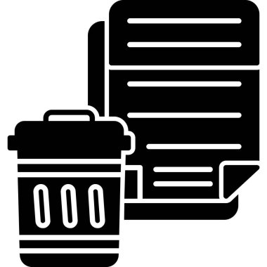 kağıt kahve ikonu, vektör illüstrasyonu