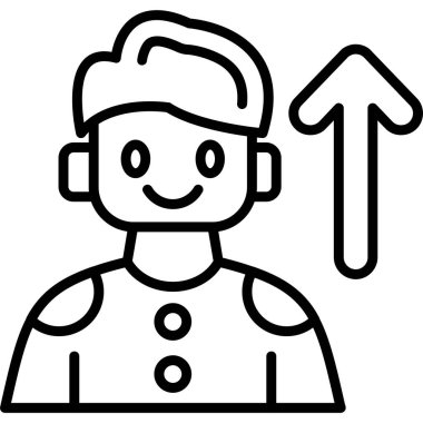 Adamım. Web simgesi basit illüstrasyon