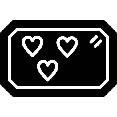 Kalp. Web simgesi basit illüstrasyon