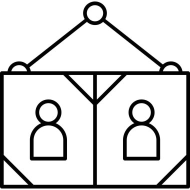 iş insanları grup simgesi ana hatlar biçiminde