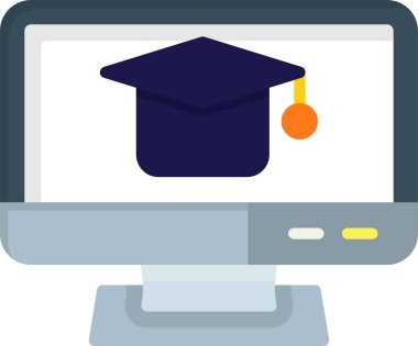 eğitim çevrimiçi okul simgesi düz stil, öğrenme, öğrenme