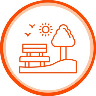 Park Simgesi, Web Kullanımı için Basit Vektör İllüstrasyonu