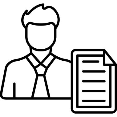 İş adamı simgesi vektör illüstrasyonu