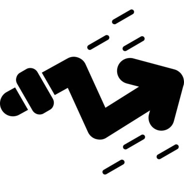 ok simgesi ile el, vektör illüstrasyonu