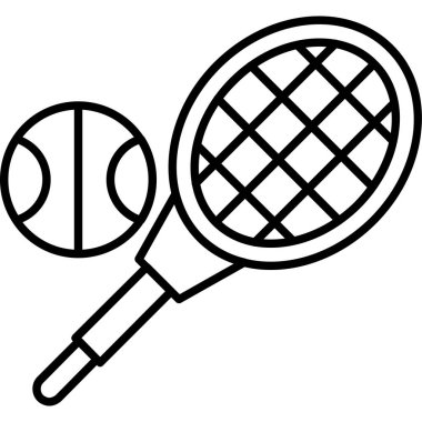 Tenis topu ikonu. İnternet için tenis topu vektör simgelerinin özet çizimi