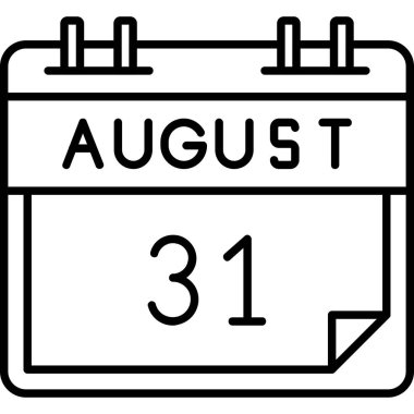 Ağustos 311 simgesiyle takvim