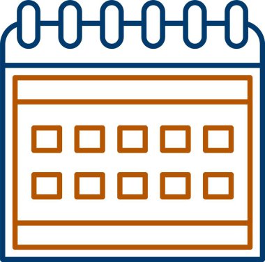 Web Kullanımı için Takvim Simgesi, Basit Vektör İllüstrasyonu