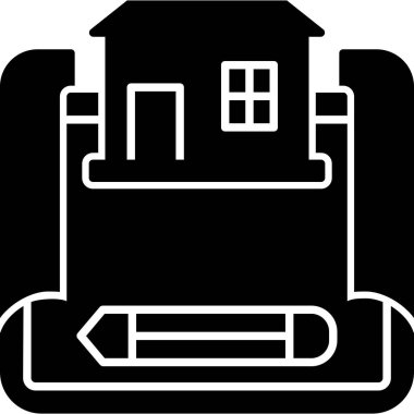 Ev. Web simgesi basit illüstrasyon