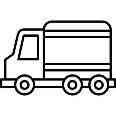 Kamyon ikonu. özet vektörü