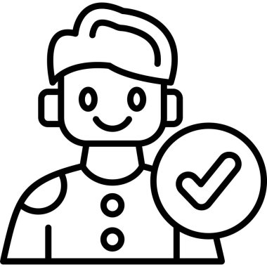 Müşteri hizmetleri çalışanı simgesi